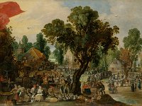 GG 107  GG 107, Pieter van der Hulst d.Ä. (gest. 1628), Dorfkirmes, 1628, Eichenholz, 49,4 x 92,5 cm : Ereignisse